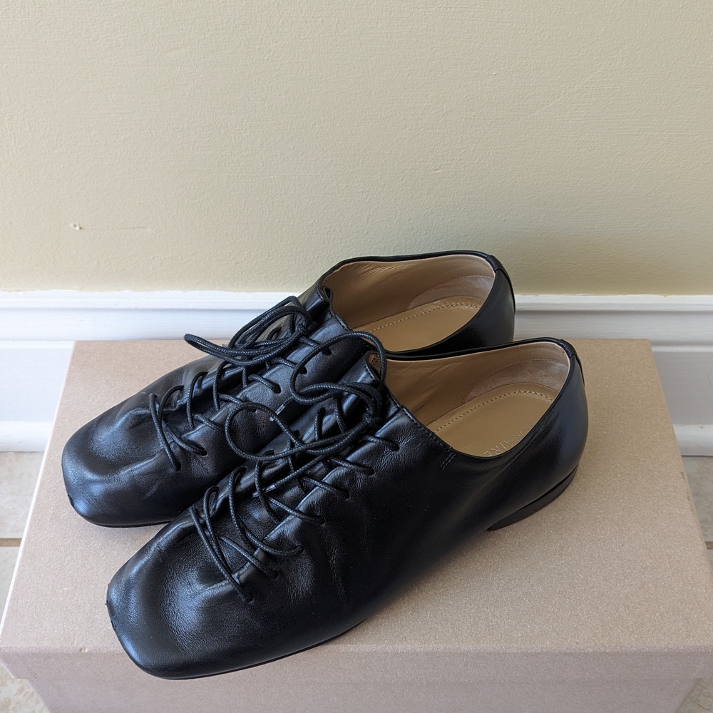 Lemaire Black Leather Women's Flats